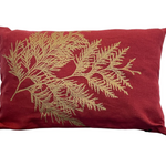 Close up of holiday pillow by indigenous artist home decor 8