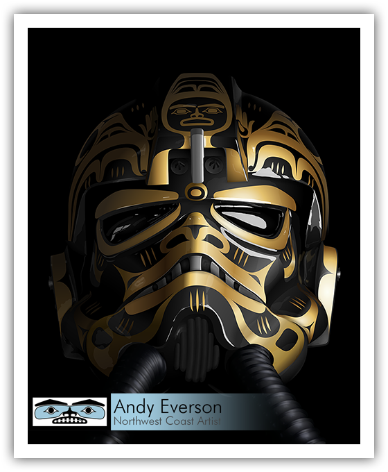 Native fine art mask series called Audacious by indigenous artist Andy Everson