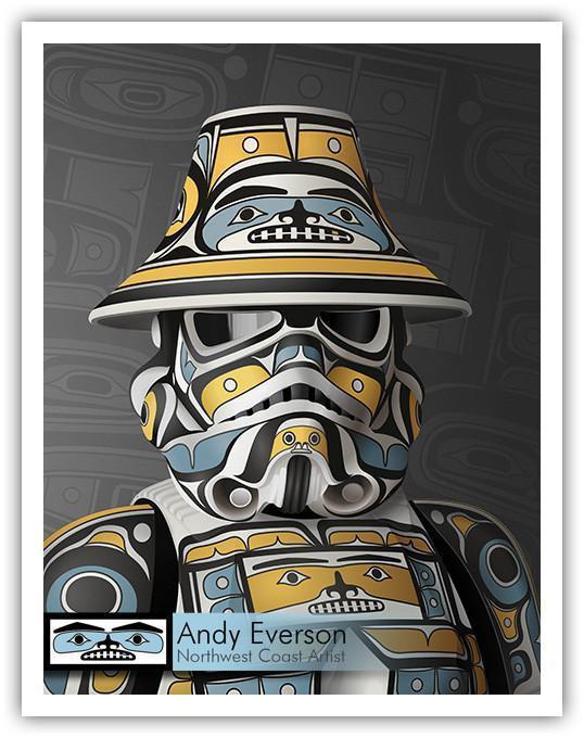 Native fine art print called Resistance by indigenous artist Andy Everson