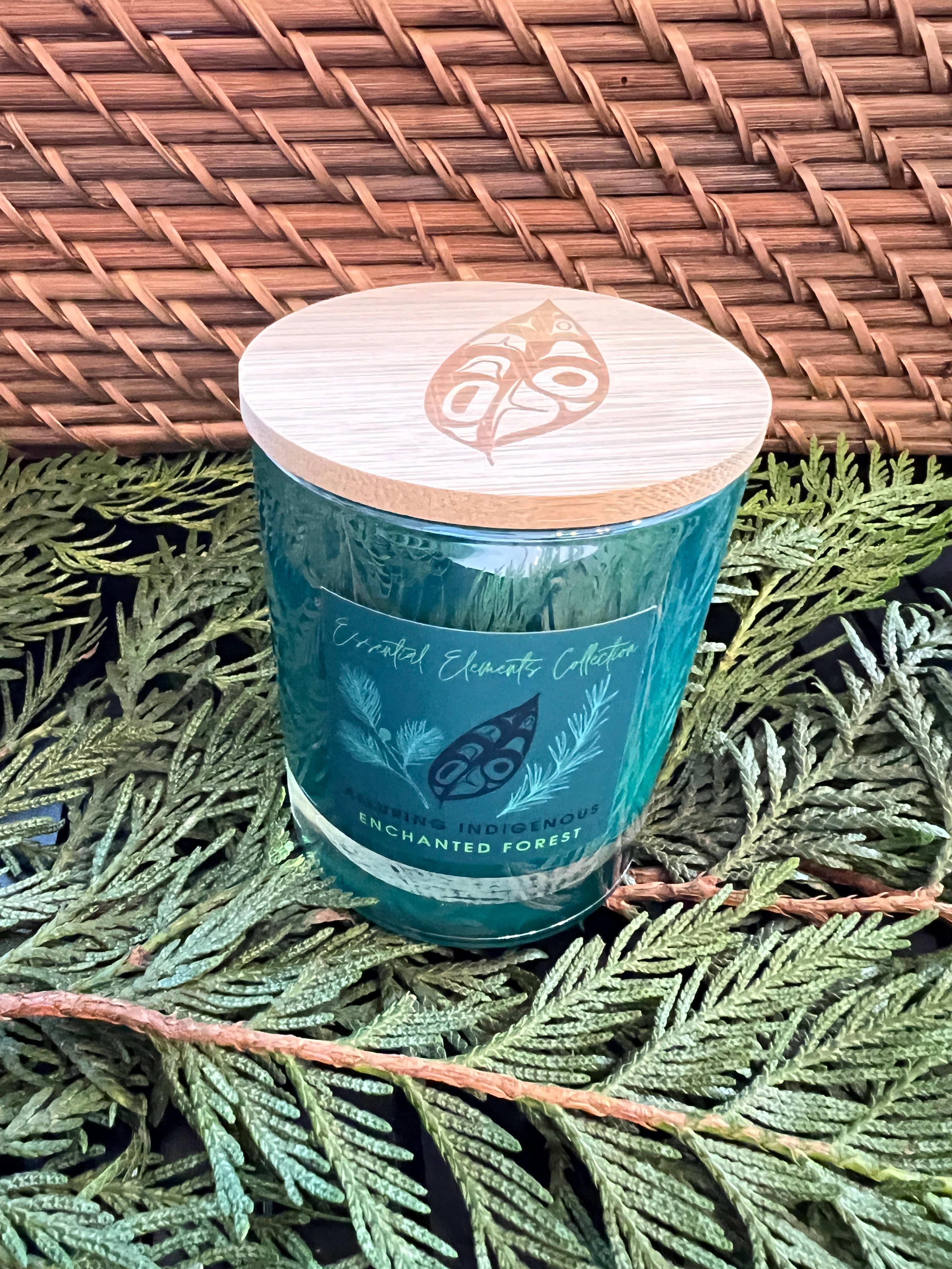 Close up of candle collection by indigenous artist design 11