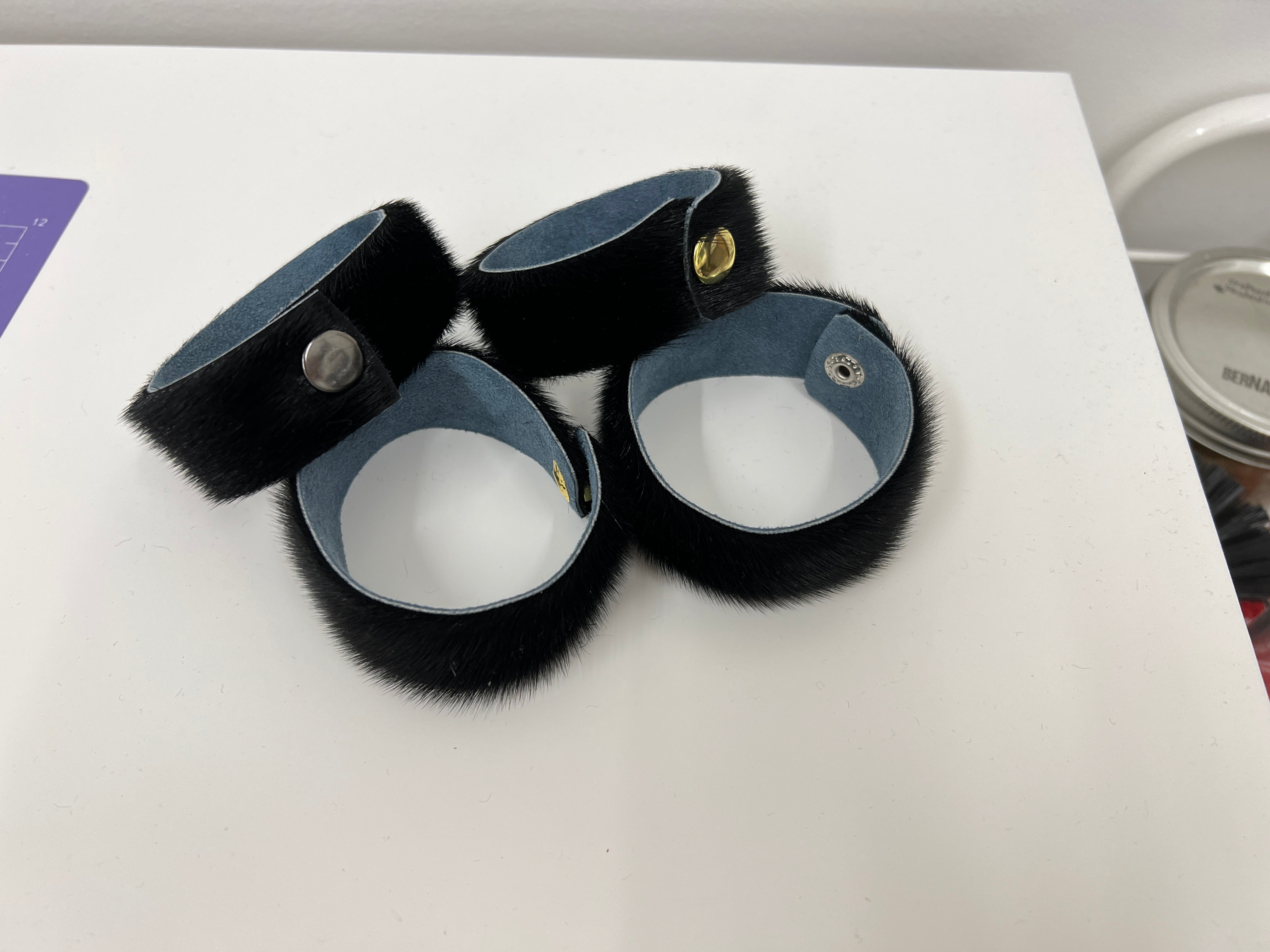 Close up of seal fur cuffs by indigenous artist 12