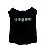 Moon Phase Women's Eco-friendly Cap Sleeve