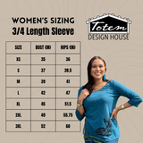 Coppers Women's Eco-friendly 3/4 Sleeve Shirt