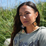 Plains Points Acrylic Earrings