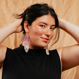 Tiered Feather Acrylic Earrings