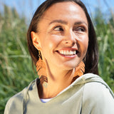Dynamic Tiered Feather Acrylic Earrings