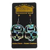 Abalone Ancestral Skull Earrings