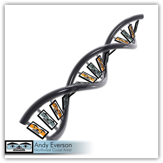 Native fine art print called Ancestral Code by indigenous artist Andy Everson