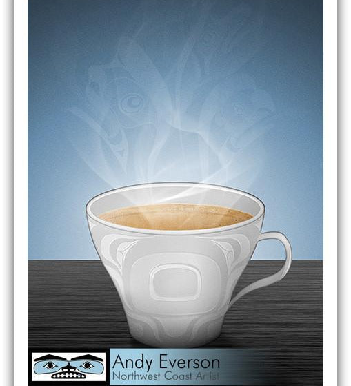 Native fine art print called Anticipation by indigenous artist Andy Everson