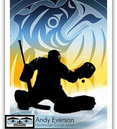 Native fine art print called Bear by indigenous artist Andy Everson
