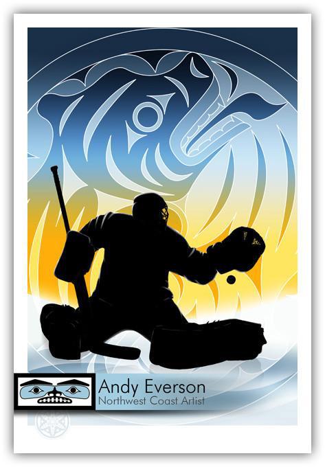 Native fine art print called Bear by indigenous artist Andy Everson