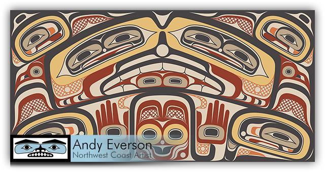 Native fine art print called Box of Treasures Set by indigenous artist Andy Everson