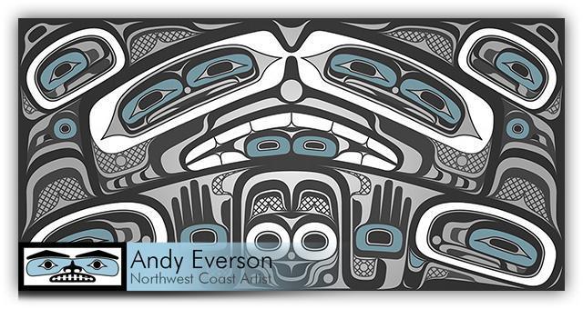 Native fine art print called Box of Treasures Box Canvas Set by indigenous artist Andy Everson