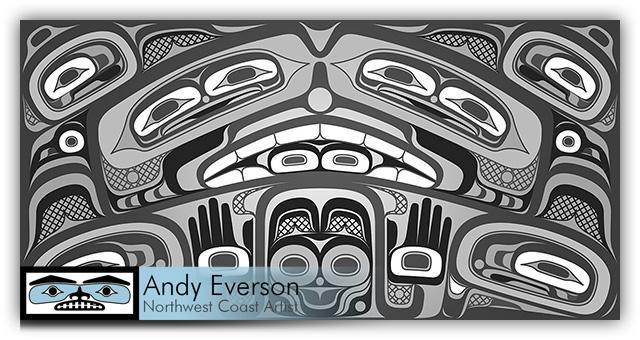 Native fine art print called Box of Treasures Canvas Set by indigenous artist Andy Everson