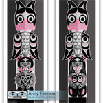 Native fine art print of Brother and Sister set III by indigenous artist Andy Everson