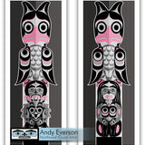 Native fine art print of Brother and Sister set III by indigenous artist Andy Everson
