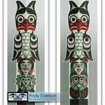 Native fine art print of Brother and Sister set IV by indigenous artist Andy Everson