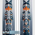 Native fine art print of Brother and Sister set V by indigenous artist Andy Everson