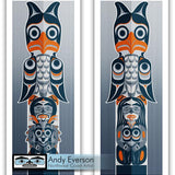 Native fine art print of Brother and Sister set V by indigenous artist Andy Everson