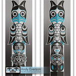 Native fine art print of Brother and Sister set VI by indigenous artist Andy Everson