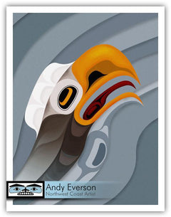 Native fine art print called Cleansing by indigenous artist Andy Everson