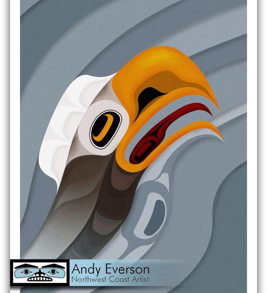 Native fine art print called Cleansing by indigenous artist Andy Everson