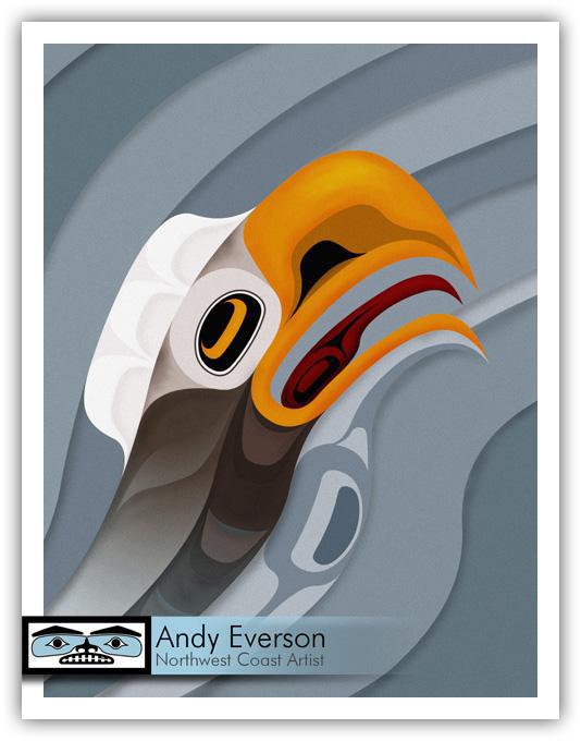 Native fine art print called Cleansing by indigenous artist Andy Everson