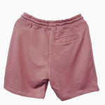 Back view of Organic cotton shorts in pink by indigenous artist