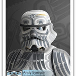 Native fine art print called Defiance by indigenous artist Andy Everson