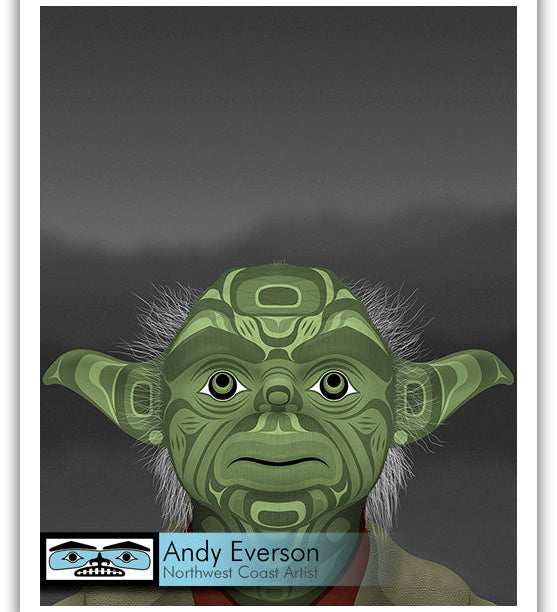 Native fine art print called Elder by indigenous artist Andy Everson