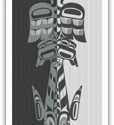 Native fine art print called Equinox by indigenous artist Andy Everson