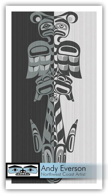Native fine art print called Equinox by indigenous artist Andy Everson