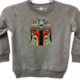 Front view of Native apparel kids sweatshirt called Resilient by Indigenous artist