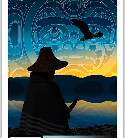 Native fine art print called Gathering Strength by indigenous artist Andy Everson