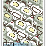 Native fine art print called Na̱wiła ła̱nx̱a by indigenous artist Andy Everson