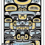 Native fine art print called Guardian by indigenous artist Andy Everson