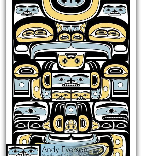 Native fine art print called Guardian by indigenous artist Andy Everson