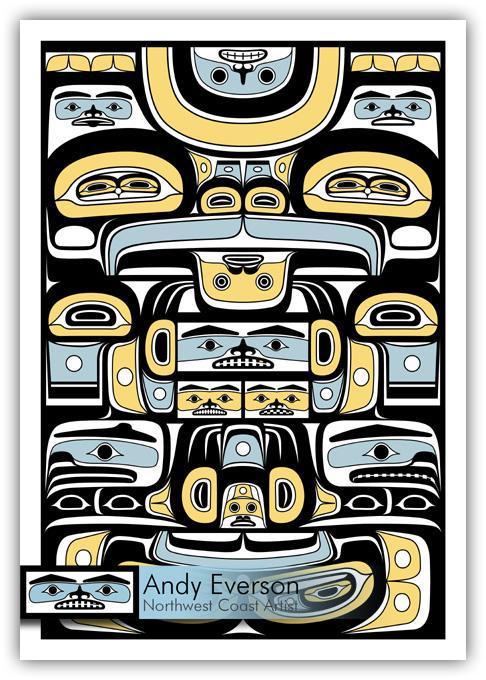 Native fine art print called Guardian by indigenous artist Andy Everson