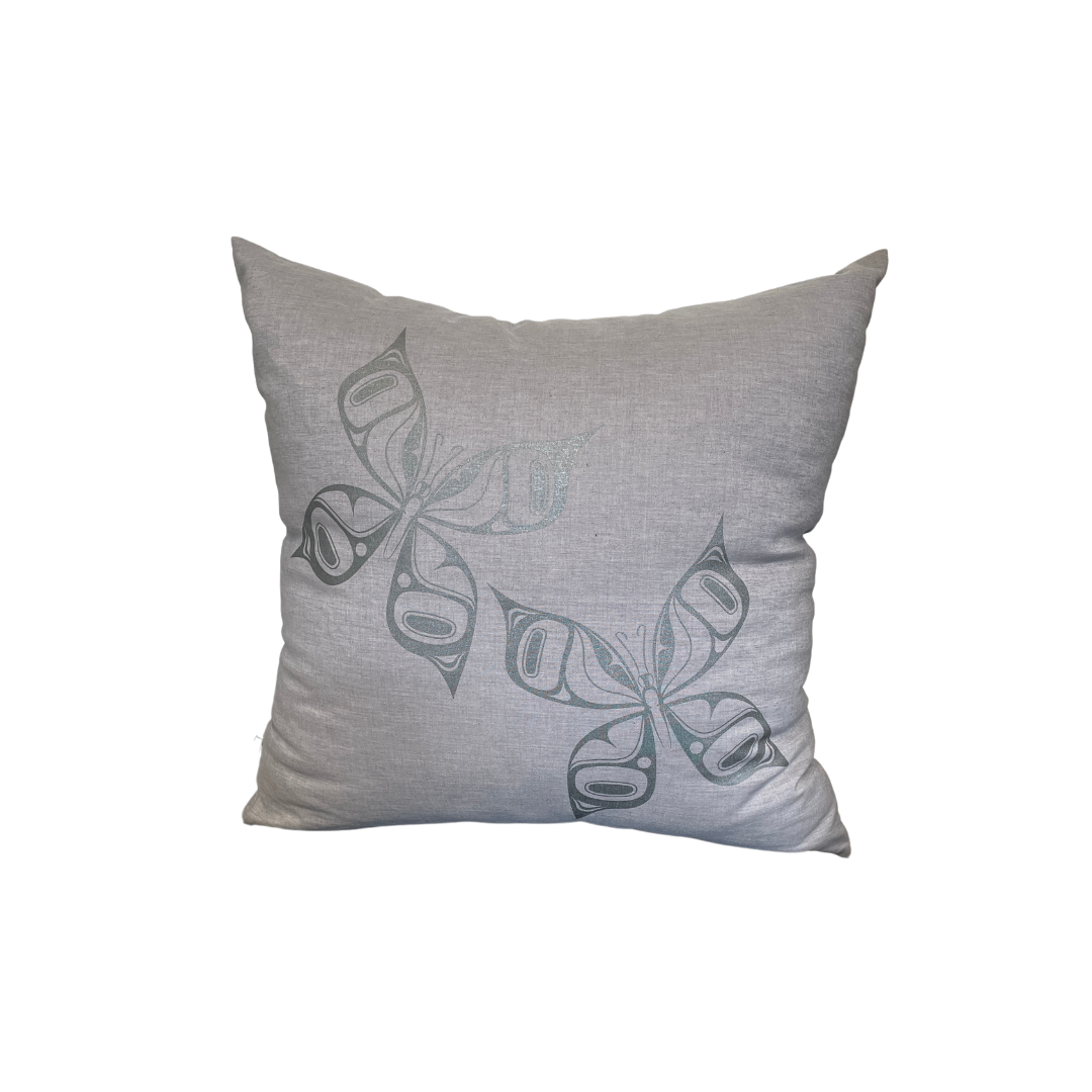 Close up of hemp pillow cover by indigenous artist 5