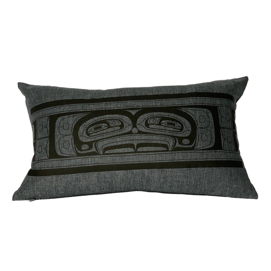 Close up of hemp pillow by indigenous artist home decor 13