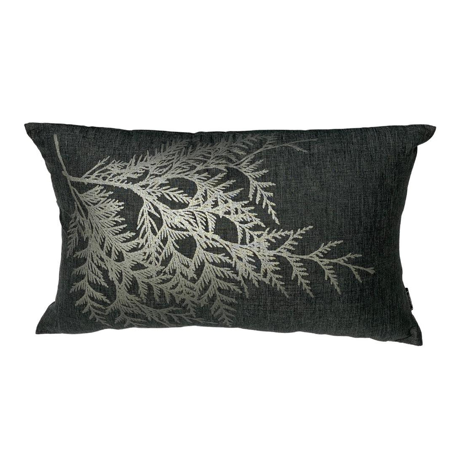 Close up of hemp pillow by indigenous artist home decor