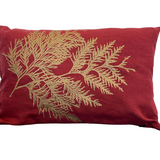 Close up of holiday pillow by indigenous artist home decor 8