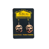 Ancestral Skull Copper Earrings