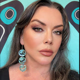 Aaw Kaats'ee (Salmon Trout Head) Abalone Shell Earrings