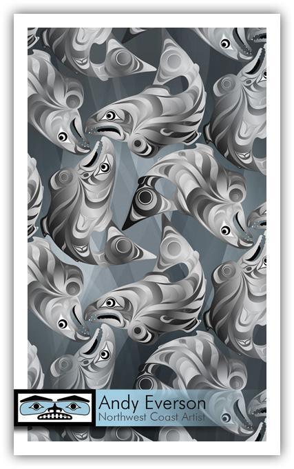 Native fine art print called In Formation by indigenous artist Andy Everson