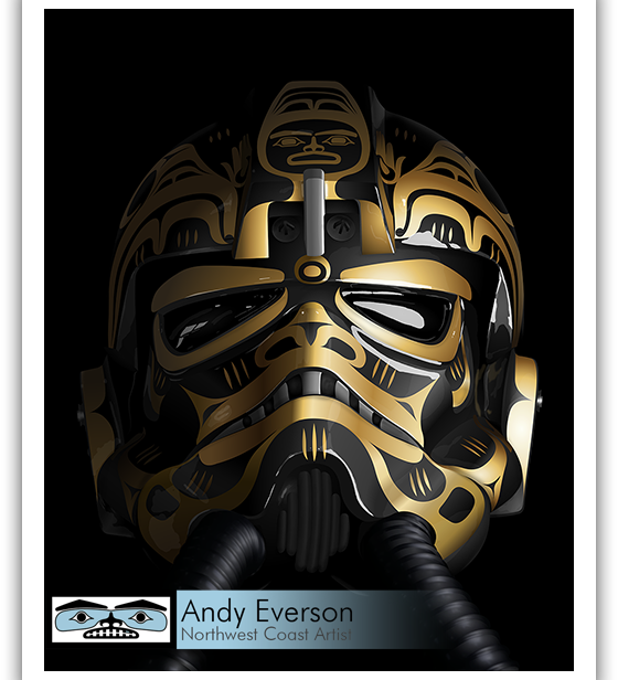 Native fine art mask series called Audacious by indigenous artist Andy Everson
