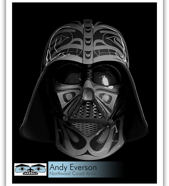 Native fine art mask series called Relentless by indigenous artist Andy Everson
