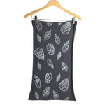 Womens infinity scarf by indigenous artist leaf pattern in grey