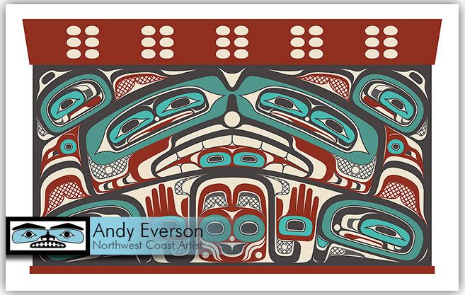 Native fine art print called Under a Kawatsi-Giclee by indigenous artist Andy Everson