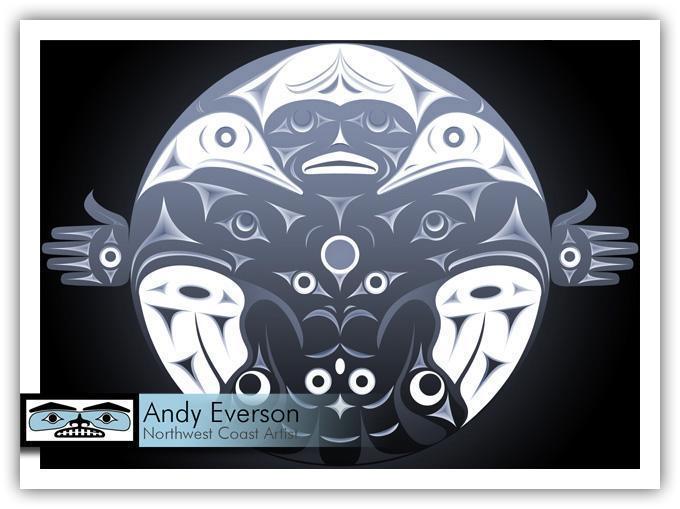 Native fine art print called Metamorphosis II by indigenous artist Andy Everson